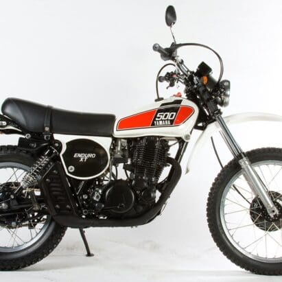 An XT500 Yamaha motorcycle from the late 1970s