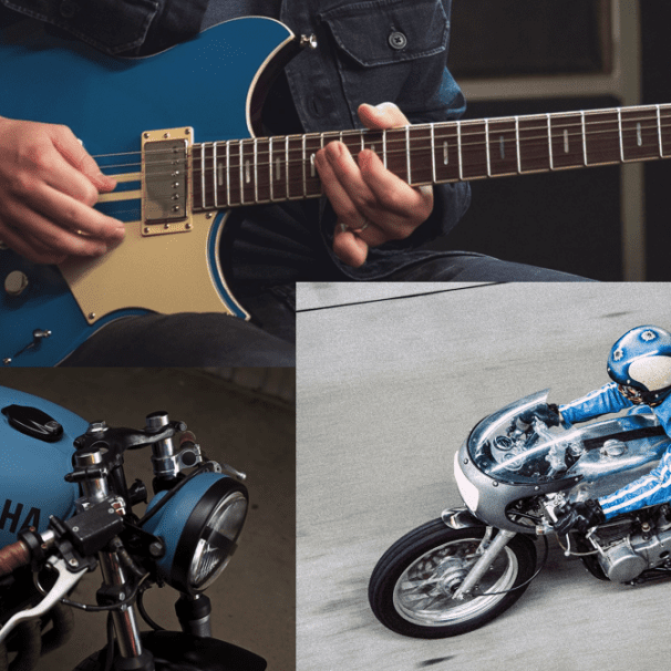 A view of the cafe racer-inspired guitars courtesy of Yamaha Corporation, which have gotten a refresh for 2022
